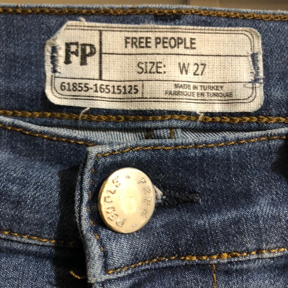 Free People High Rise Stretch Skinny Jeans sz 27 - Picture 3 of 6